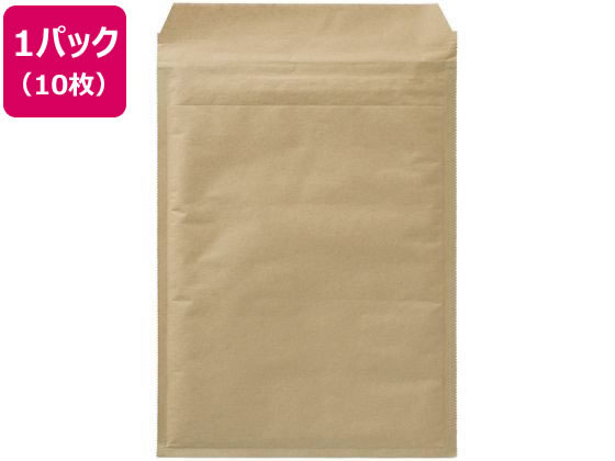 ●色：茶●サイズ（Ａ４用）：外寸／縦３４０×横２５５ｍｍ、内寸／縦３３０×横２３５ｍｍ ※５ｍｍ前後の誤差があります●重量：約２８ｇ●入数：１パック（１０枚）●材質：クッション／ポリエチレン、封筒／未