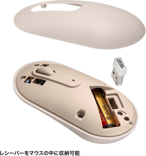 サンワサプライ 静音ワイヤレスマウス ベージュ MA-WBS327BG 通販