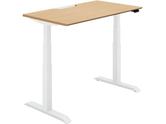 ●品番：ＤＳＥ−ＬＳＦ１２０７Ｂ−ＳＷＴ１２●外寸法：幅１１５０×奥行６７５×高さ６３０〜１２９０ｍｍ●下肢空間寸法：幅９８８ｍｍ●天板厚さ：２５ｍｍ●材質：天板／（表面材）メラミン化粧板（エッジ）Ａ
