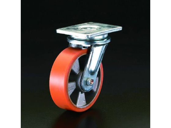 ●仕様：自在ブレーキ無●材質：金具：スチール、車輪：ポリウレタンタイヤ●車輪径×幅：２００×５０ｍｍ●全高：２４５ｍｍ●耐熱温度：−２５〜７０℃●耐荷重：８００ｋｇ●重量：４．７ｋｇ●車輪は高荷重・ハ