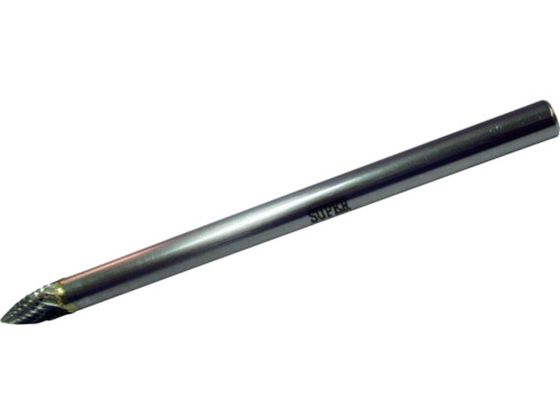 ●型番：SB4C01M●形状：ポイント型（ダブルカット）●軸径（ｍｍ）：６●刃径（ｍｍ）：６．０●刃長（ｍｍ）：１２．７●軸長（ｍｍ）：８０●タイプ：ロー付●超硬●長いシャンクのため最高使用回転数を提