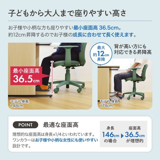 イトーキ 木製チェア 学習椅子 KM66-7FGX ［フォレストグリーン］
