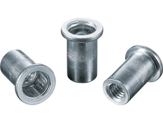 ●型番：NAD6M●入数：1000個●かしめ板厚（mm）：1．0〜3．2 ●下穴径（mm）：9．1 ●適用ねじ：M6×1．00 ●ナット外径（mm）：9 ●全長（mm）：16．1 ●フランジ厚さ（mm