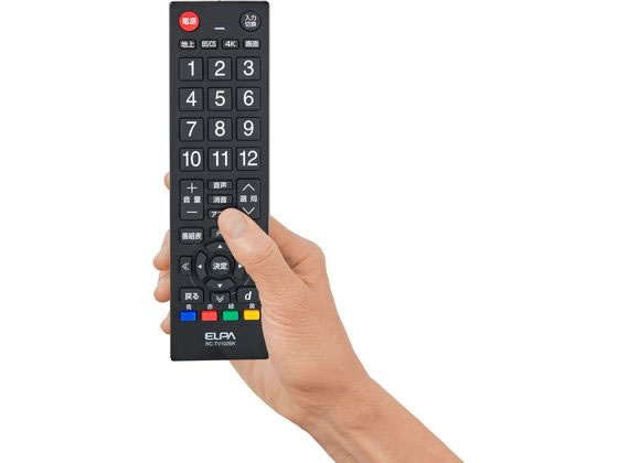 朝日電器 テレビリモコン ブラック RC-TV102BK 通販【フォレストウェイ】