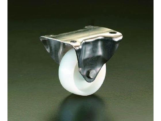●仕様：固定●材質：金具：ステンレス、車輪：ナイロン６●車輪径×幅：７５×３２ｍｍ●全高：１００ｍｍ●耐熱温度：−２５〜８０℃●耐荷重：１５０ｋｇ●重量：０．３ｋｇ●車輪は耐久性・耐食性・防錆に優れた