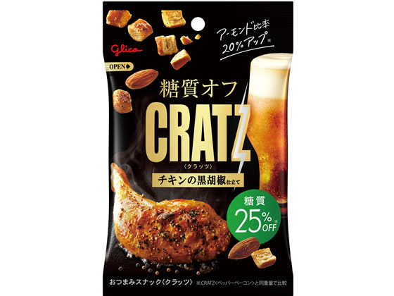 江崎グリコ クラッツ 糖質オフ チキンの黒胡椒仕立て 42g 通販