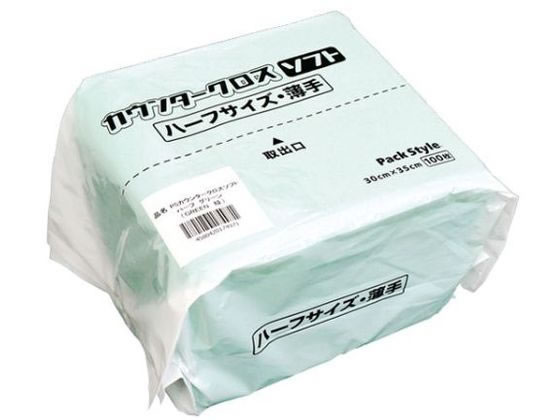 ●サイズ：３００×３５０●厚み：薄手●色：緑●材質：不織布●注文単位：１袋（１００枚）