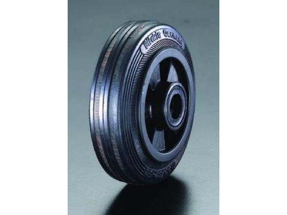 ●材質：タイヤ：ソリッドラバーリム：ポリプロピレン●車輪径×幅：１００×３０ｍｍ●軸径：１５ｍｍ●耐熱温度：−２０〜６０℃●耐荷重：７０ｋｇ●丈夫で抵抗力のあるローラーベアリング仕様●リムは衝撃に強い