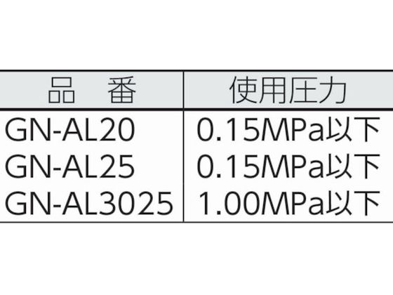 アクアシステム アルミ製手動ガンノズル (NBR) 接続Rc3／4 GN-AL20