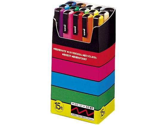 posca 三菱鉛筆 水性　 ポスカ 細字 丸芯 15色 PC3M15C　20箱 三菱鉛筆 ポスカ 細字丸芯 15色セット PC-3M 15C 通販【フォレストウェイ】
