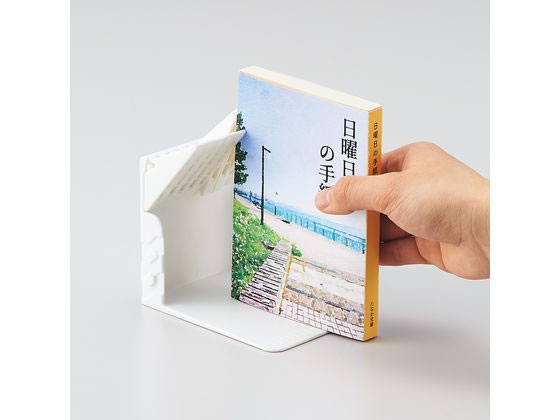 リヒトラブ 1冊でも倒れないブックスタンド Mini ホワイト 通販