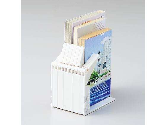 リヒトラブ 1冊でも倒れないブックスタンド Mini ホワイト 通販