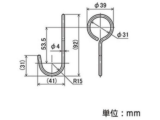 矢崎化工 イレクター パイプフック金具 ステンレス製 EF-1012 SUS 通販