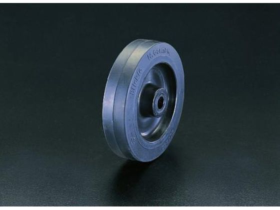 ●材質：タイヤ：弾性ソリッドゴム リム：ナイロン６●車輪径×幅：２５０×５０ｍｍ●軸径：２５ｍｍ●耐熱温度：−２５〜８０℃●耐荷重：６００ｋｇ●丈夫で抵抗力のあるローラーベアリング仕様●防振性と耐荷重