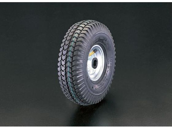 ●材質：タイヤ：チューブ入りエアータイヤ（２層） リム：スチール（亜鉛メッキ）●車輪径×幅：２６０×８５ｍｍ●軸径：２０ｍｍ●耐熱温度：−２５〜５０℃●耐荷重：１５０ｋｇ●高いクッション性をもっており