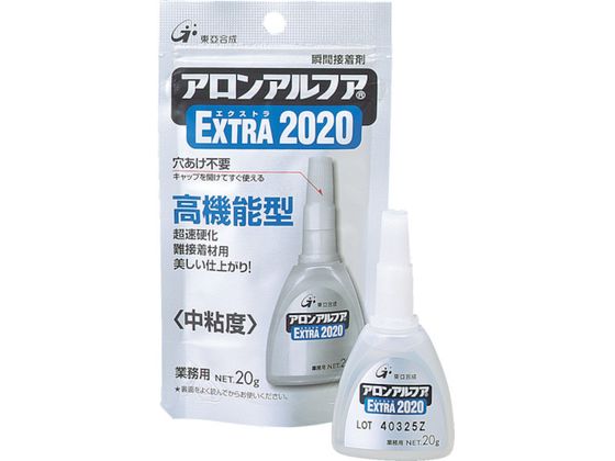 ●型番：AA-2020-20AL●入数：1本●色：透明 ●容量（g）：20 ●使用温度範囲（℃）：−40〜100℃●固着時間（23℃）：1秒 ●中粘度型 ●チャック付アルミ袋入 ●耐熱温度（℃）：10