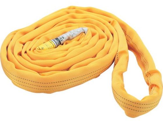 ●型番：TRJ32-50●最大使用荷重（t）：3．2 ●全長（m）：5．0 ●ベルト寸法（mm）幅×厚さ：56×9 ●表面布カラー：黄●JIS ●B ●8811規格品 ●使用温度：100℃以下