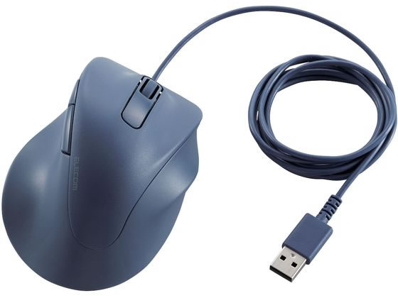 エレコム 有線マウス EX-G 5ボタン Mサイズ ブルー 通販