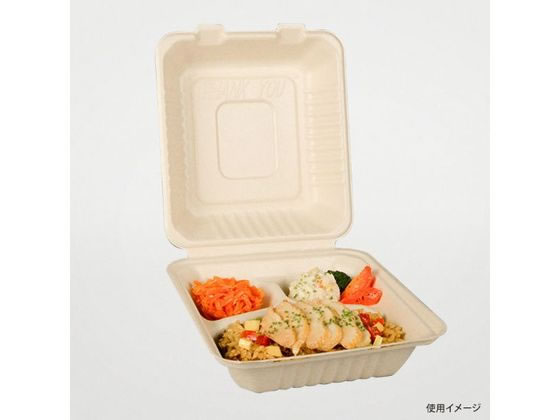 パックスタイル バガス容器 BBランチ 200-220-3 ラミ 50枚 通販