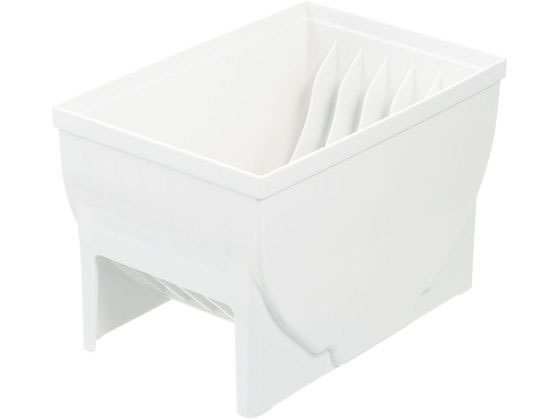 ●カラー：ホワイト●商品本体サイズ：幅２１×奥行１４×高さ１４ｃｍ●商品重量：２５０ｇ●材質：本体・ジョイント：ポリプロピレン●耐熱温度：１２０℃●抗菌加工●対応お皿サイズ：直径１２〜２０ｃｍ●入数：