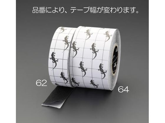 ●材質：基材：ＰＶＣ、粘着剤：アクリル系●カラー：黒●粒度：＃６０●幅：１００ｍｍ●長さ：１８．３ｍ●厚み：０．６４ｍｍ●引張強度：４．２ｋｇ／１５ｍｍ●裏面剥離紙付●屋内外兼用●粘着力が長期間落ちま