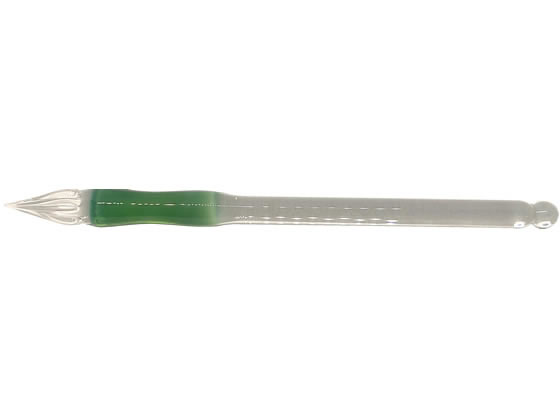 ●化粧箱●色：グリーン●長さ：約１３５ｍｍ●最大胴軸径：約６ｍｍ●重さ：約１３ｇ●字幅：極細（約０．３ｍｍ）※注意事項、本品はガラス製ですので、取り扱いには十分注意してください。ガラスペンは筆圧を強く