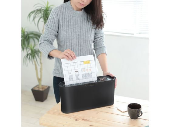 アスカ クロスカットシュレッダー ブラック 卓上タイプ B08BK