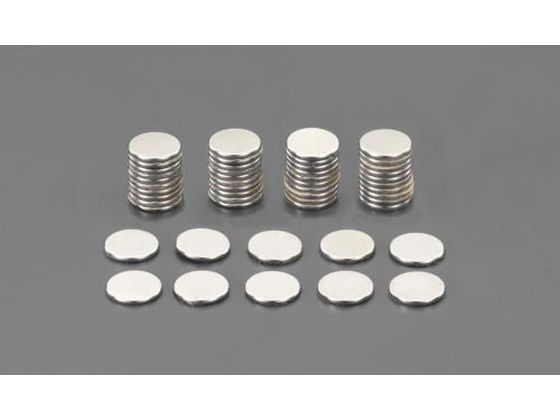 ●材質：ネオジウム磁石（Ｎ４２・ニッケルメッキ加工）●使用温度：８０℃以下●極性：Ｓ極●吸着力：０．５ｋｇｆ●サイズ：φ１０×１ｍｍ●入数：５０個入り●流通している磁石の中で最高の磁気特性を持ち、機械