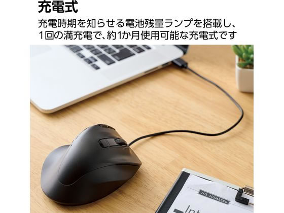 エレコム 無線マウス EX-G PRO Bluetooth 8ボタン 充電式 XL 黒