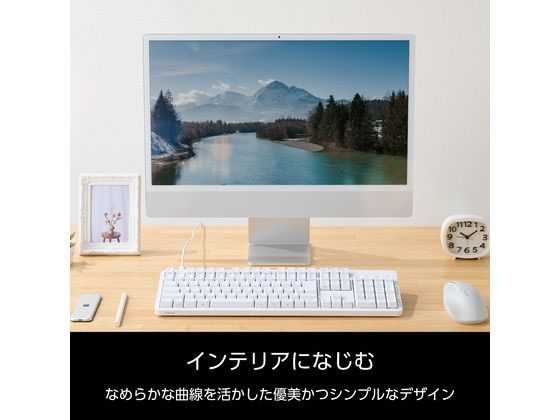 エレコム 有線フルキーボード Leggero 茶軸 メカニカル 白 通販