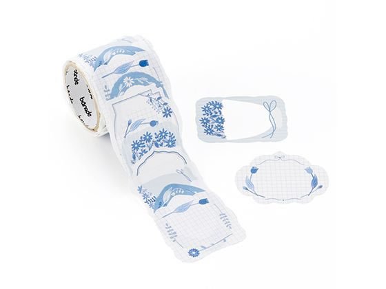 bande 書けるロールステッカー blue flowers BDA829 通販【フォレスト