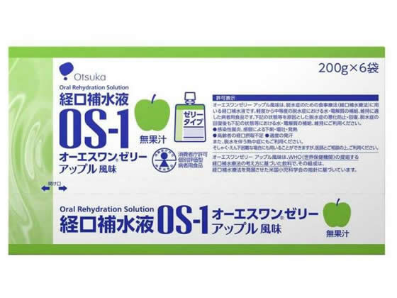 大塚製薬 OS-1(オーエスワン) ゼリーパウチ アップル風味 200g×6