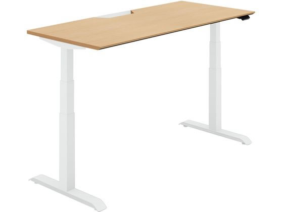 ●品番：ＤＳＥ−ＬＳＦ１６０７Ｂ−ＳＷＴ１２●外寸法：幅１５５０×奥行６７５×高さ６３０〜１２９０ｍｍ●下肢空間寸法：幅１３８５ｍｍ●天板厚さ：２５ｍｍ●材質：天板／（表面材）メラミン化粧板（エッジ）