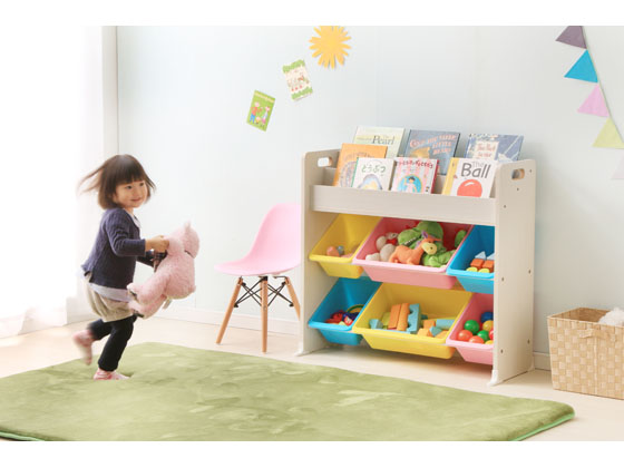 アイリスオーヤマ 絵本棚付トイハウスラック パステル ETHR-26 通販