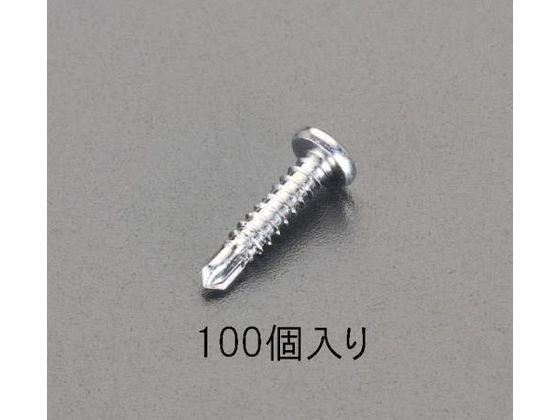 ●材質：鉄（三価クロメート）●頭形状：（＋）ナベ頭●サイズ：４×２５ｍｍ●先端がドリルになっている為、下穴が必要ありません。●入数：１００個