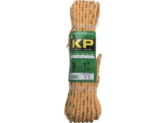 ●型番：TRK-1●色：黄 ●線径（mm）：9 ●長さ（m）：15 ●包装形態：バンド掛巻 ●引張強度（kN）：6．86 ●引張強度（kgf）：700●両端アイ加工 ●引張強度KN（kgf）：6．86