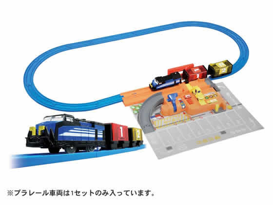 ●対象年齢：３歳以上●使用電池：アルカリ単３×１本（別売）●レイアウトサイズ：約幅１０１０×奥行７８０×高さ９０ｍｍ●セット内容：つみおろしターミナル×１、フォークリフト×１、トミカスロープ入口×１、