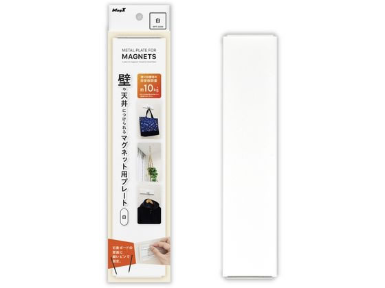 ●本体サイズ：Ｗ２５４×Ｈ５８×Ｄ９ｍｍ●色：白●壁に設置の場合：耐荷重約１０ｋｇ●天井に設置の場合：耐荷重約５ｋｇ●付属品：ステンレスピン１８本（予備含む）