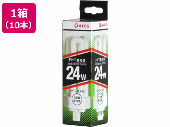 ALEG コンパクト形蛍光灯 FHT24EXN 3波長 昼白色 10本 通販