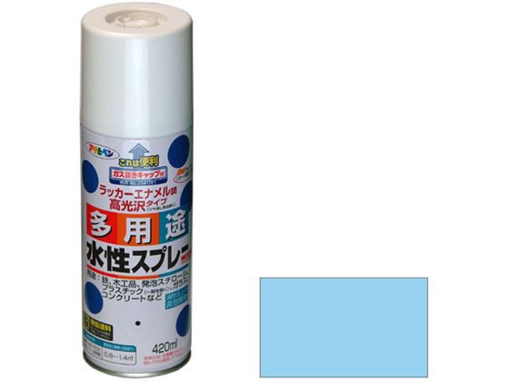 ●容量：４２０ｍｌ●カラー：水カラー●【用途】適した場所：屋内外区分 屋内外用。発泡スチロール、プラスチック（アクリル、硬質塩ビ、ＡＢＳ、スチロール）、鉄、木、ブロック、コンクリート、紙、ガラスの他、