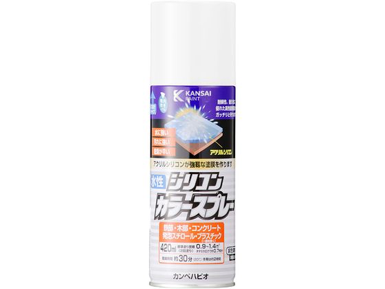 ●容量：４２０ｍｌ●色：ホワイト●商品サイズ（幅×奥行×高さ）：６５φ×２１５●商品重量（ｇ）：４７０●乾燥時間：約３０分（２０℃） 約２時間（冬期）●重ね塗り時間：２時間以上（２０℃） ４時間以上（