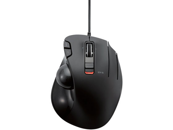 エレコム 有線トラックボールマウス 親指 6ボタン ブラック M