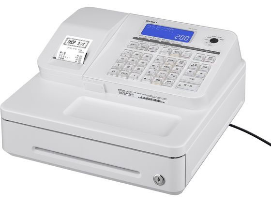 ●色：ホワイト●部門数：１０●キーボード：ストロークキー方式 ２キーロールオーバー●ディスプレイ：オペレーター表示／２行×数字１０桁表示 ※１行は文字の表示が可能（半角最大２０文字／全角最大１０文字）