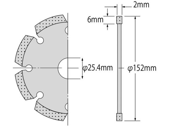 エビ ダイヤモンドカッター レーザー(乾式) 152mm SL150 通販