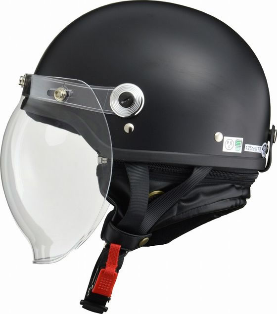 FREE BEAT マットブラック　L バブルシールド　旧車　美品 リード工業 CROSS バブルシールド付ハーフヘルメットMATB CR760MATBK