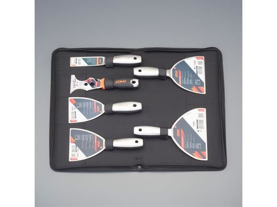 ●メーカー：ＥＤＭＡ（エドマ）●型番：６１０１６１●［セット内容］：６本組●全長：パテナイフ：２３０ｍｍ多機能ナイフ：２２０ｍｍ●刃幅：パテナイフ：４０・１００・１２０・１５０・２００ｍｍ多機能ナイフ