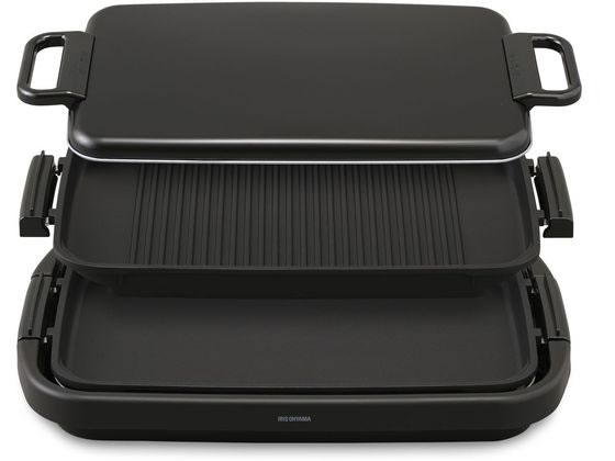アイリスオーヤマ ワイドホットプレート 2枚 SWHP-012-B 通販