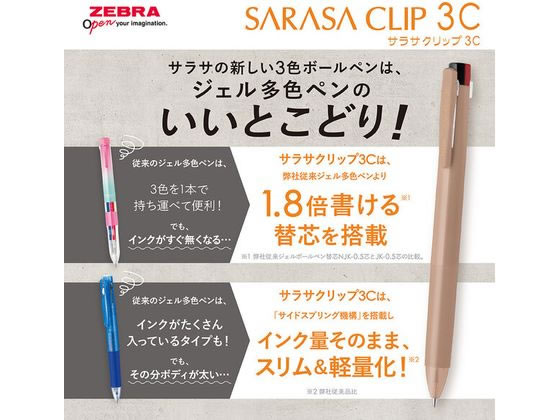 ゼブラ サラサクリップ3C 0.4 リラクシー ターコイズブルー J3JS5-RX