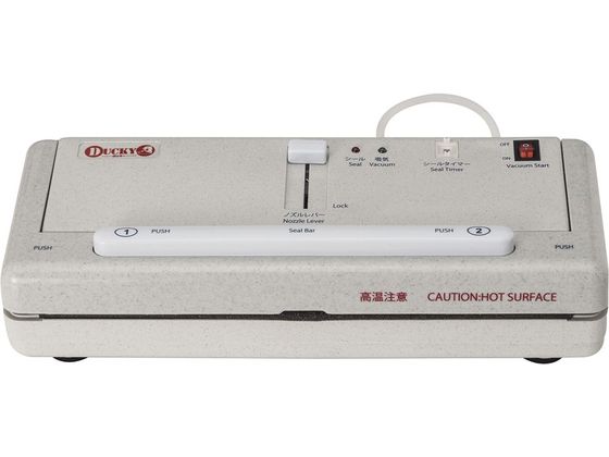 ●本体寸法：Ｗ３４５×Ｄ１６５×Ｈ９０ｍｍ●質量：２．７５ｋｇ●電圧：１００Ｖ５０／６０Ｈｚ※２２０Ｖ仕様無し●最大消費電力：１３５Ｗ●真空ポンプ性能：−６０ｋｐａ●シール幅：４ｍｍ●シール有効寸法：
