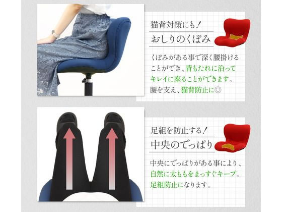 Netforce 美姿勢チェア デスクチェア ブルー BIS-1-FW-BL 通販